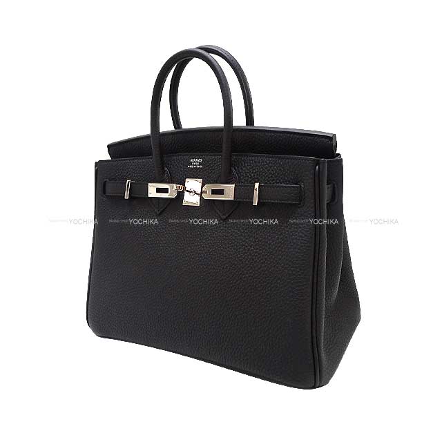 HERMES Handbag Birkin25 Birkin25 Noir (Black) Veau Togo Silver HW Stamp Z[ALMOST NEW][Authentic]